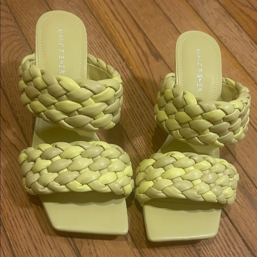 Marc Fisher Women's Braided Yellow Sandals